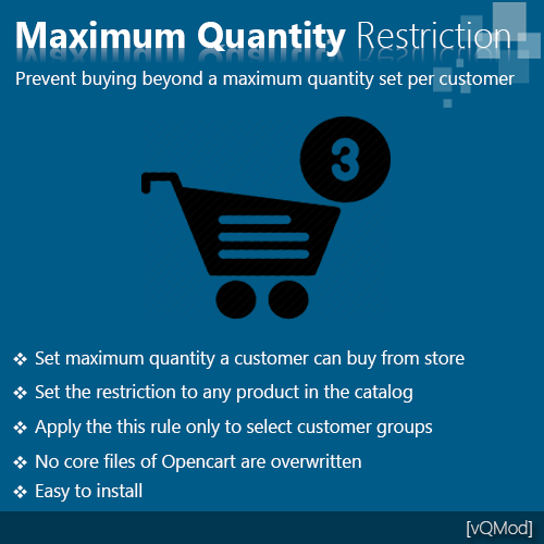 Maximum quantity purchase restriction (PER CUSTOMER)